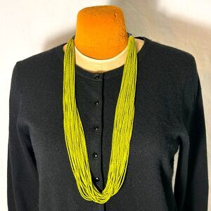 Green Multi Strand Seed Bead 18” Necklace (smalls)